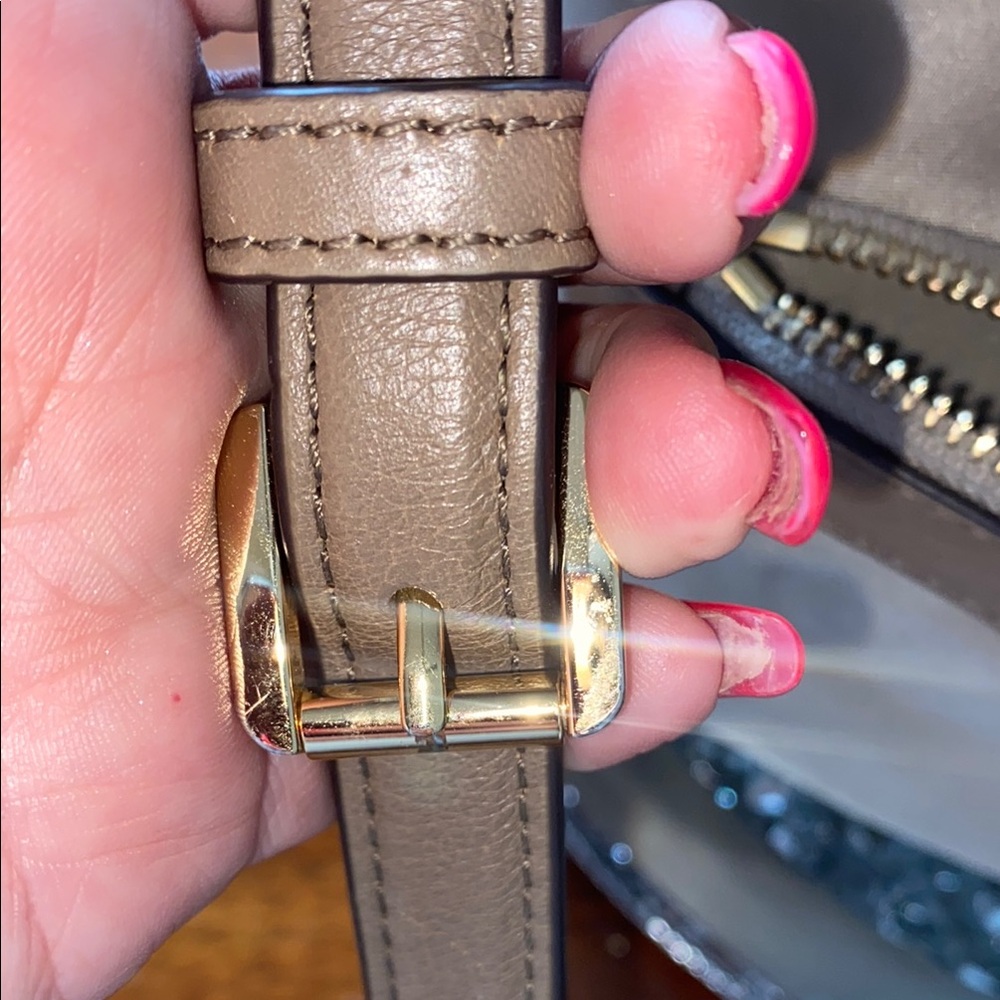 MICHAEL Michael Kors gold tan Crossbody Bag with Leather Trim - Picture 6 of 13